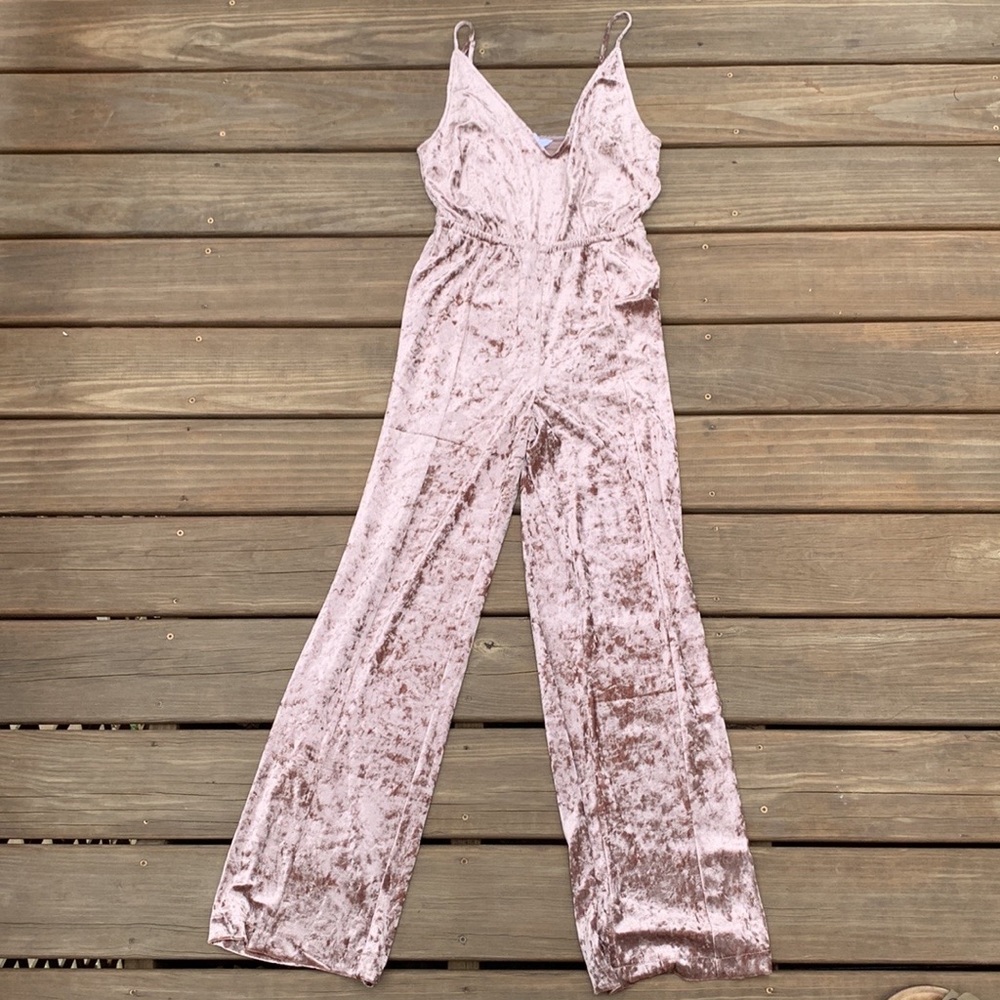 BB Dakota Cassandra Crushed Velvet Jumpsuit